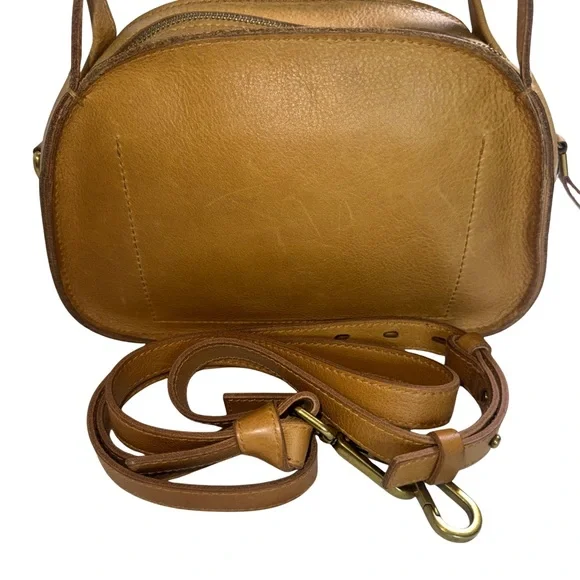 Madewell the Sydney tan crossbody genuine leather handbag EUC - Picture 2 of 13